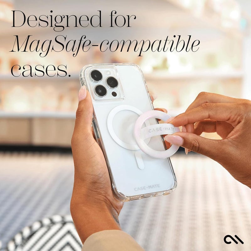 Casemate Soap Bubble MagSafe Phone Grip - Detachable Holder for Hand - Thin Collapsible Soft Loop Magnetic Phone Grip for iPhone 17 Pro Max /16 Pro Max/15/14/13/12/S25 Ultra - Iridescent - Image 4